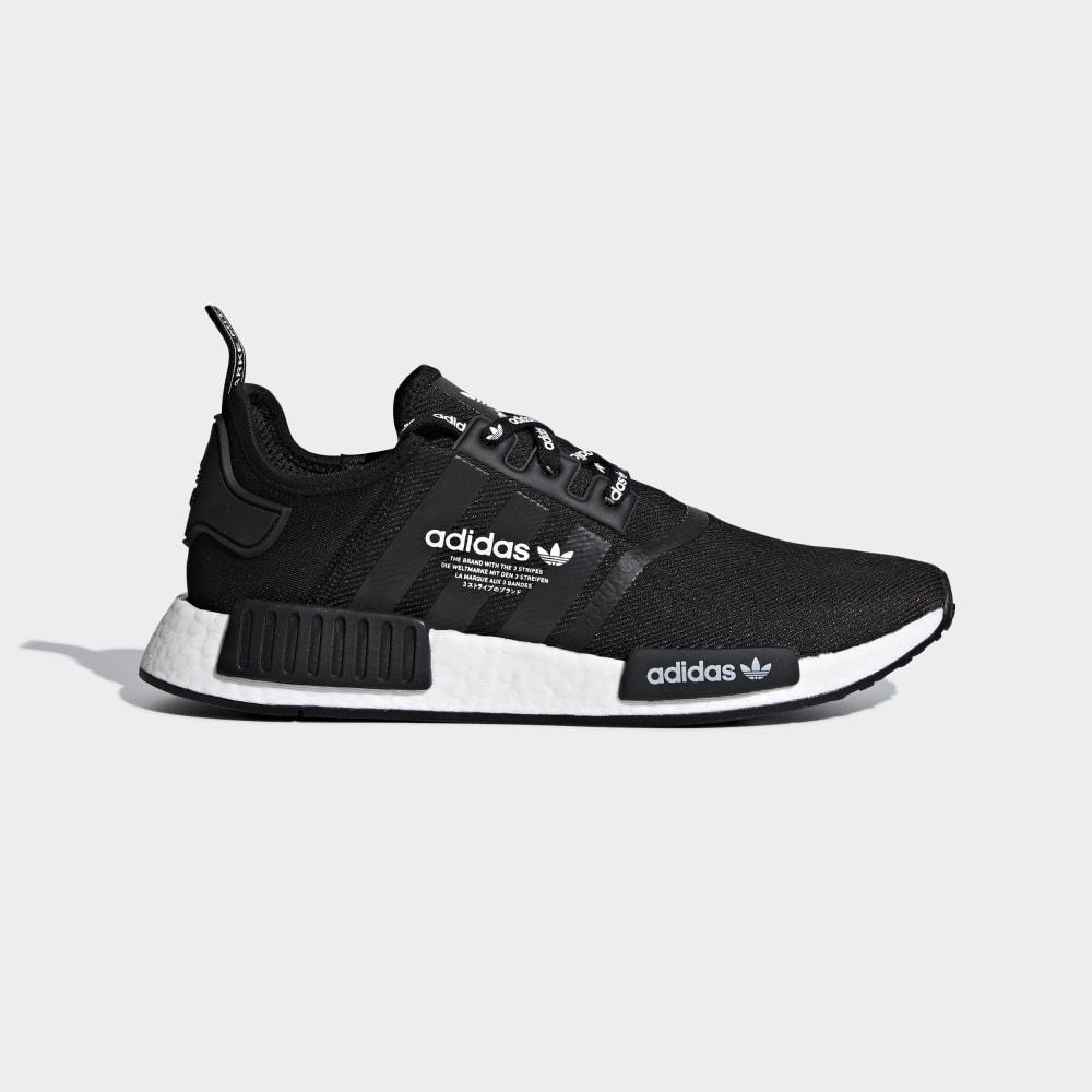 Originals Adidas NMD_R1 Barbati Romania - Negrii/Albi F99711